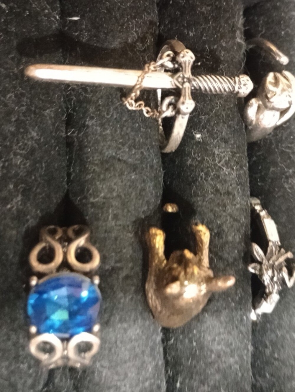 Vintage Jewelry Lot With Rings Bracelets Brooches SCROLL TO SEE LOT